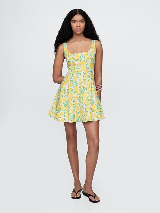minikleid aus leinenmischung