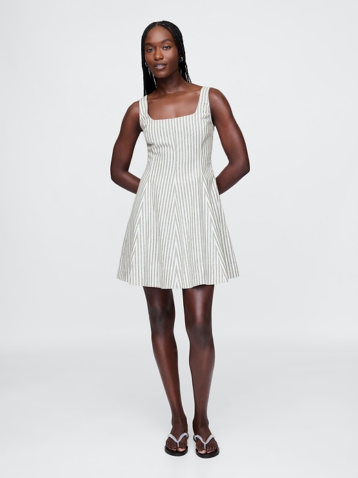 minikleid aus leinenmischung