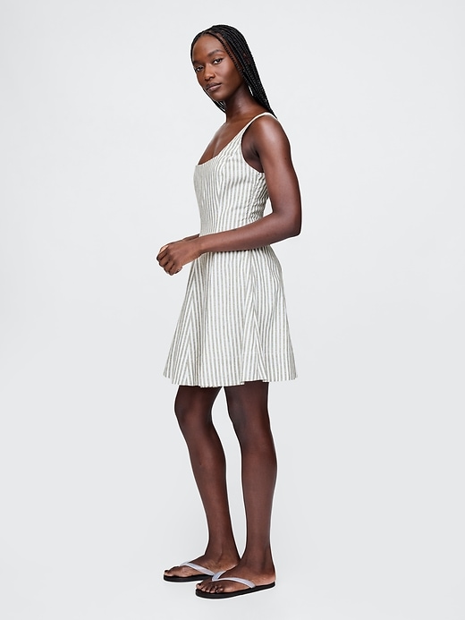 minikleid aus leinenmischung