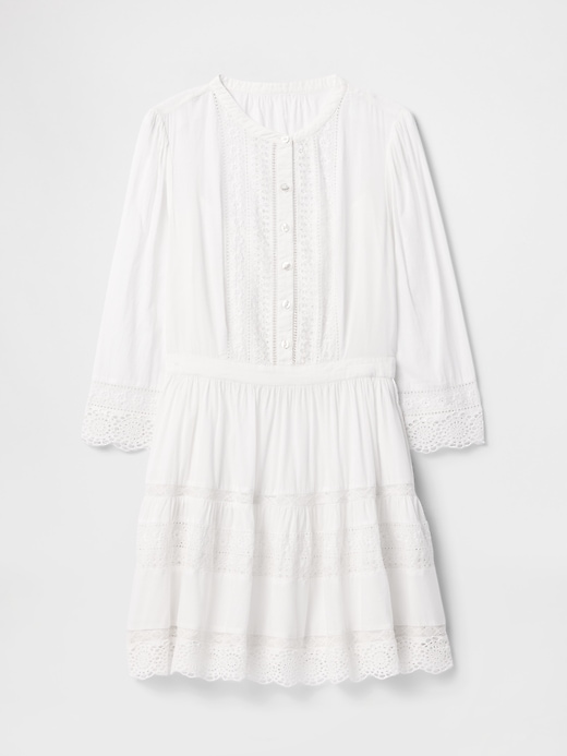 minikleid mit spitzenbesatz