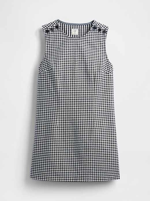 gap × dÔen gingham-jeans-minikleid