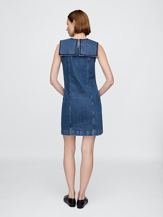 gap × dÔen denim-minikleid im matrosenstil