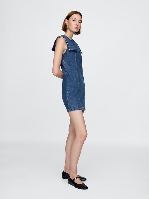gap × dÔen denim-minikleid im matrosenstil