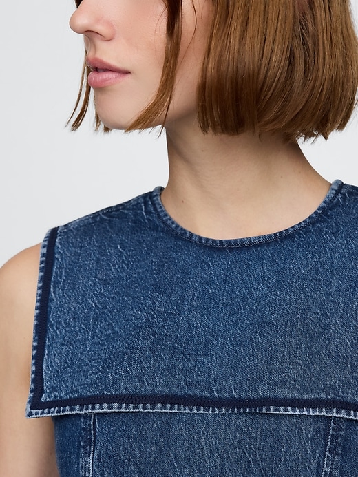 gap × dÔen denim-minikleid im matrosenstil