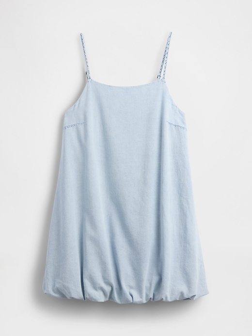 jeans-minikleid mit blasenmuster