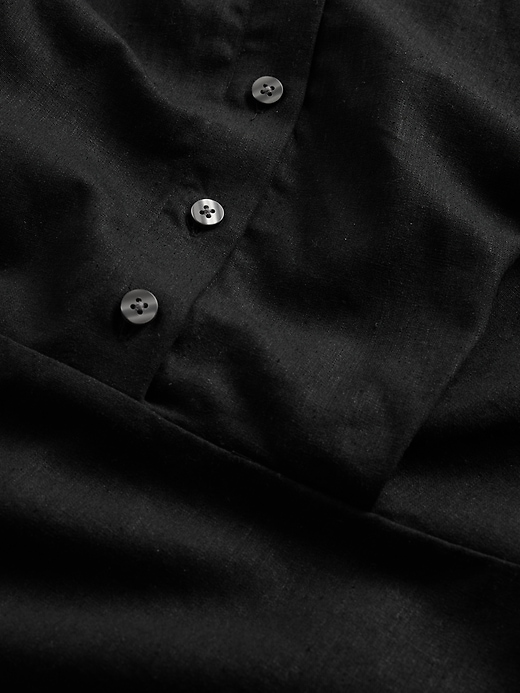 hemdblusenkleid aus leinenmischung