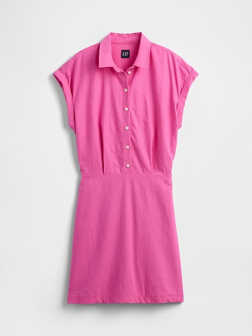 hemdblusenkleid aus leinenmischung