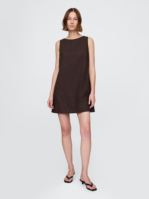 minikleid aus leinenmischung