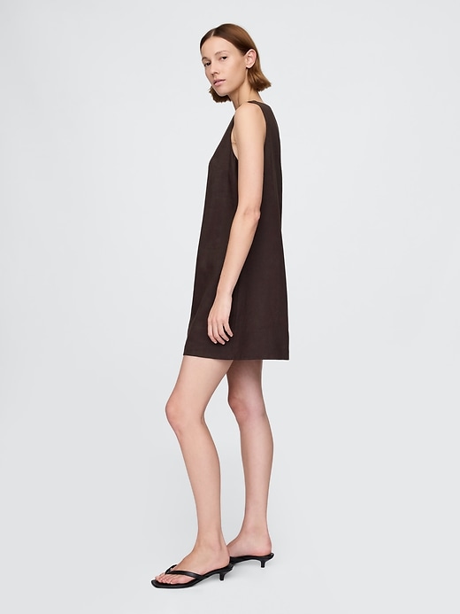 minikleid aus leinenmischung