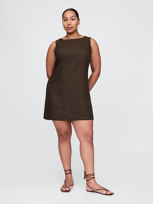 minikleid aus leinenmischung