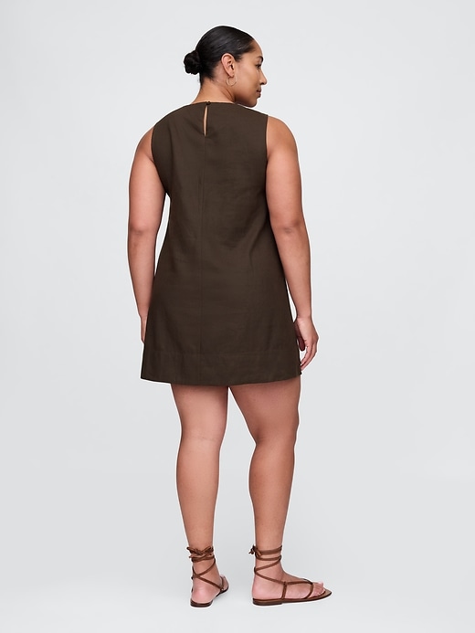minikleid aus leinenmischung