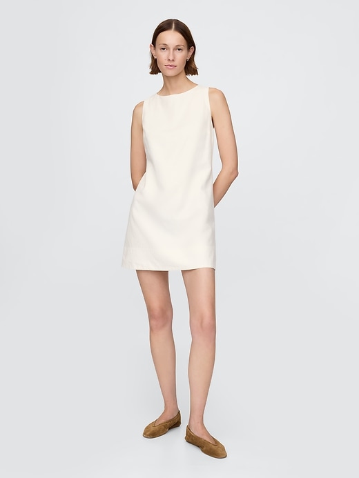 minikleid aus leinenmischung