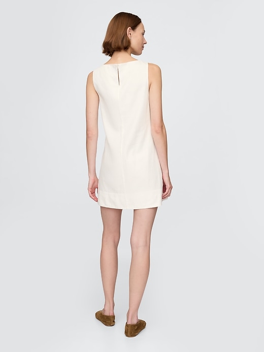 minikleid aus leinenmischung