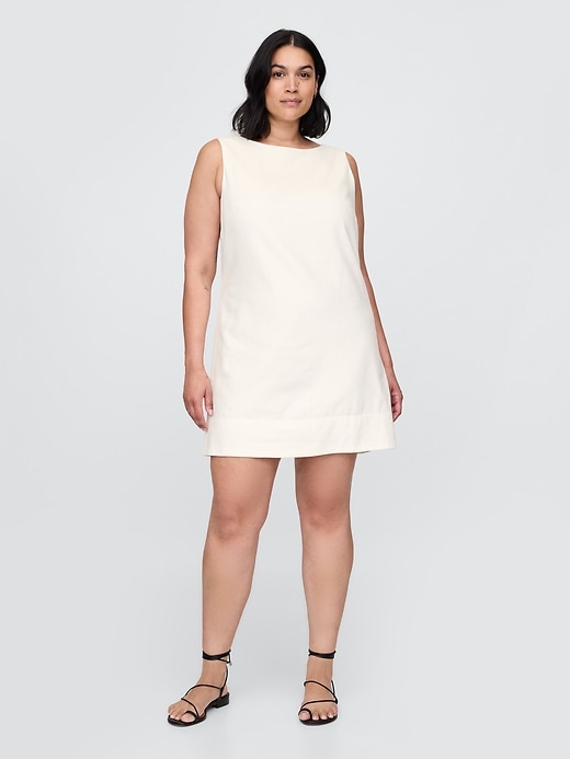 minikleid aus leinenmischung