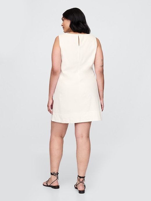 minikleid aus leinenmischung