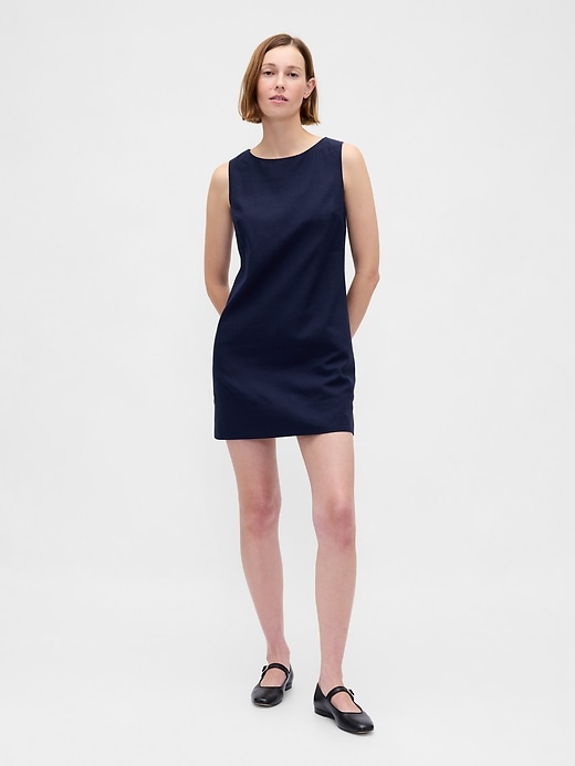 minikleid aus leinenmischung