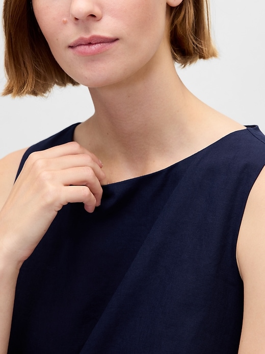 minikleid aus leinenmischung