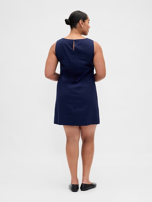 minikleid aus leinenmischung