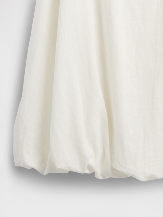 minikleid aus leinenmischung mit blasenmuster