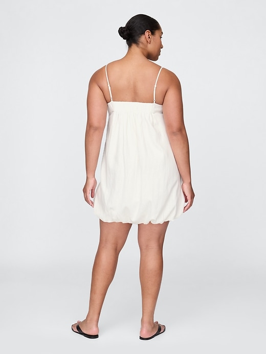 minikleid aus leinenmischung mit blasenmuster