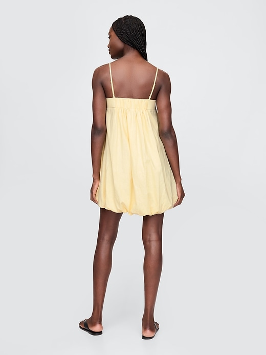 minikleid aus leinenmischung mit blasenmuster