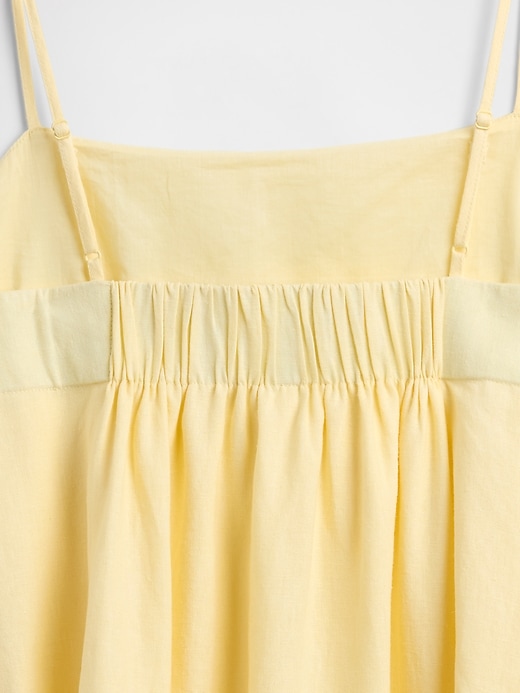 minikleid aus leinenmischung mit blasenmuster
