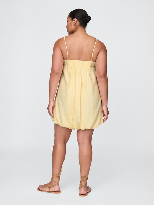 minikleid aus leinenmischung mit blasenmuster