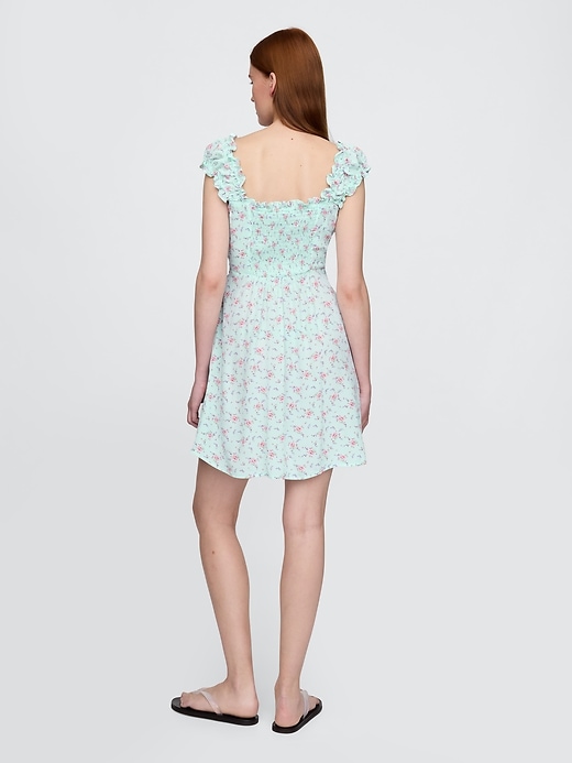 minikleid mit puffärmeln und herzausschnitt