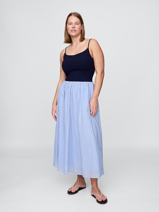 maxikleid aus jersey-mischgewebe