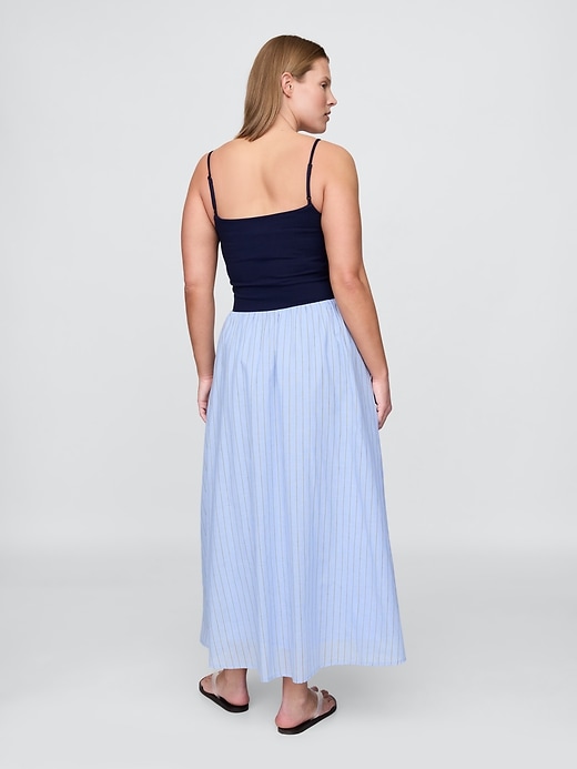maxikleid aus jersey-mischgewebe