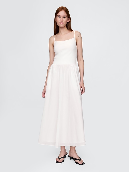 maxikleid aus jersey-mischgewebe