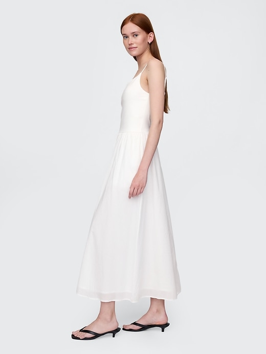 maxikleid aus jersey-mischgewebe