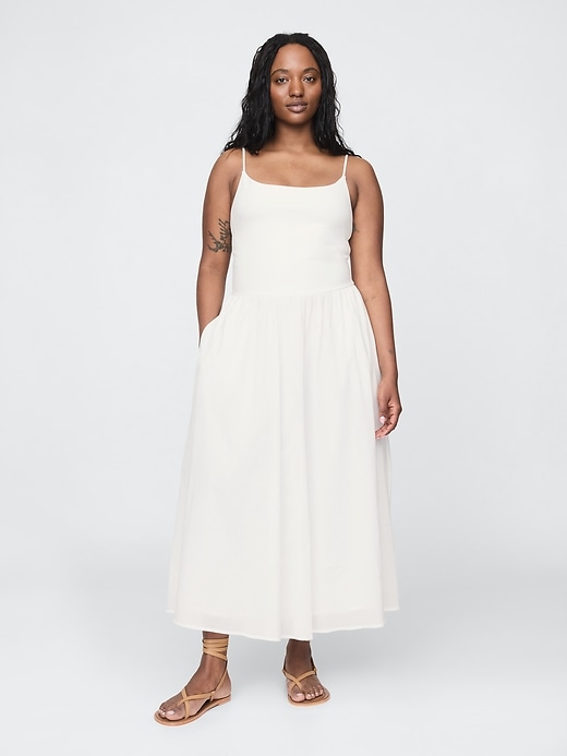 maxikleid aus jersey-mischgewebe