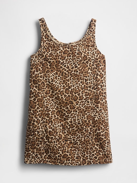ultraweiches leoparden-jeans-minikleid
