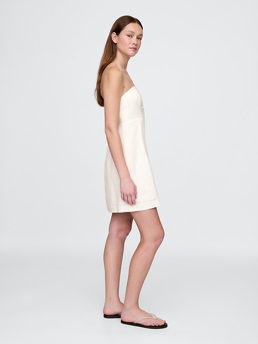 minikleid aus leinenmischung
