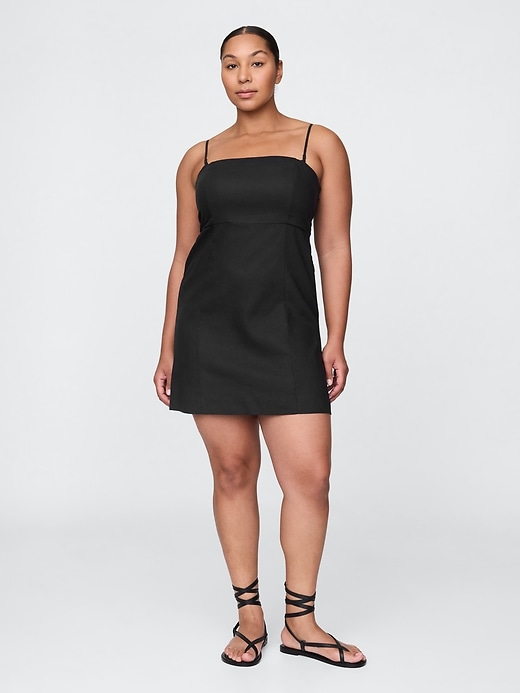 minikleid aus leinenmischung