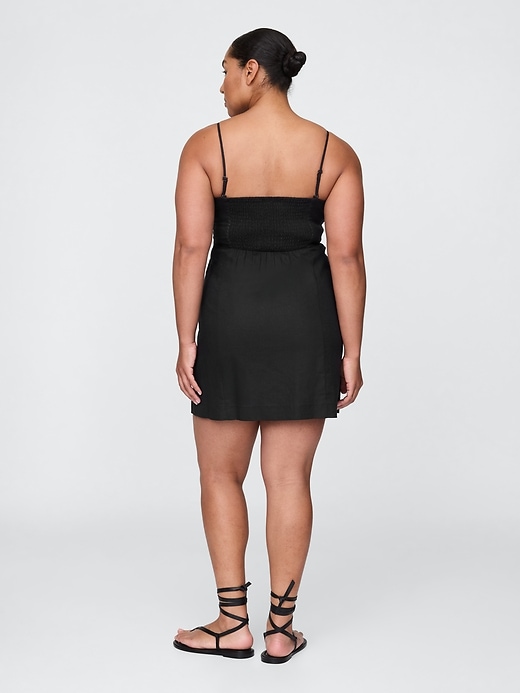 minikleid aus leinenmischung