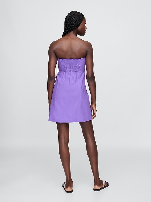 minikleid aus leinenmischung