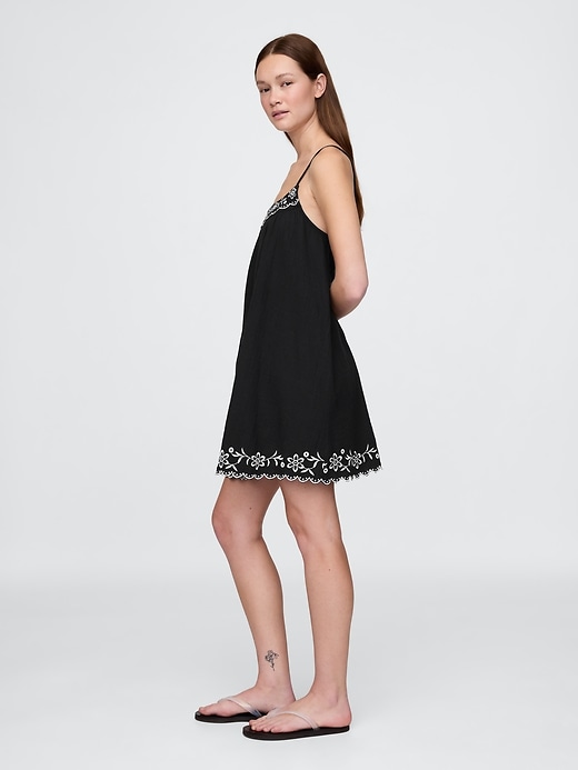 swingkleid aus besticktem baumwollgaze