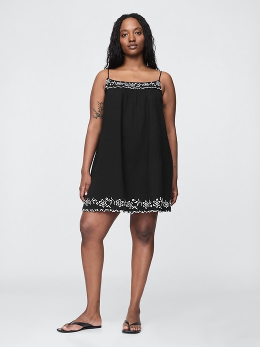 swingkleid aus besticktem baumwollgaze
