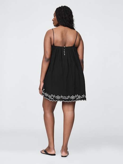 swingkleid aus besticktem baumwollgaze