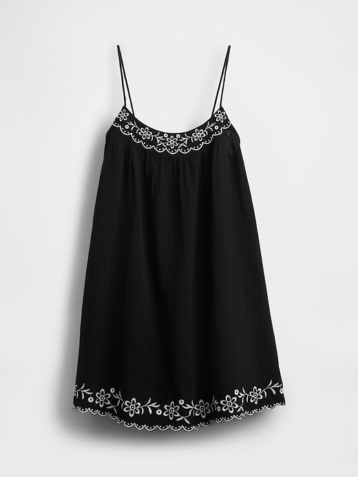 swingkleid aus besticktem baumwollgaze