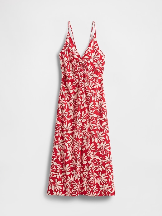 maxikleid mit bindeband am rücken