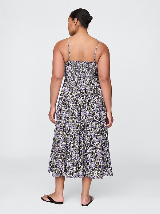 maxikleid mit blumenmuster und v-ausschnitt