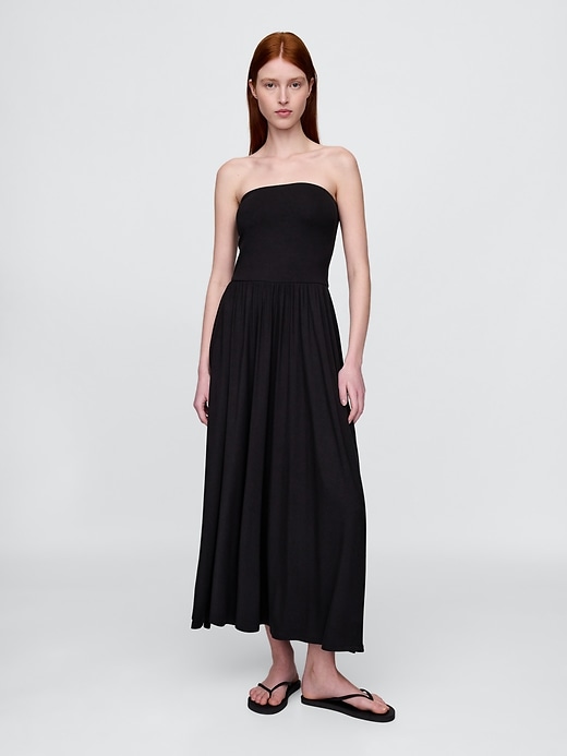 trägerloses maxikleid