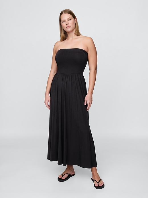 trägerloses maxikleid