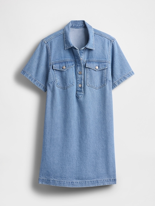 ultraweiches denim-minikleid zum Überziehen