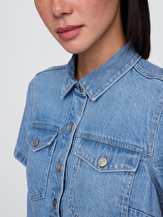 ultraweiches denim-minikleid zum Überziehen
