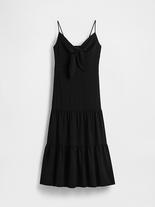 stufen-maxikleid mit bindeband vorne