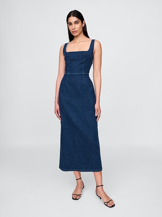 jeans-bodycon-midikleid